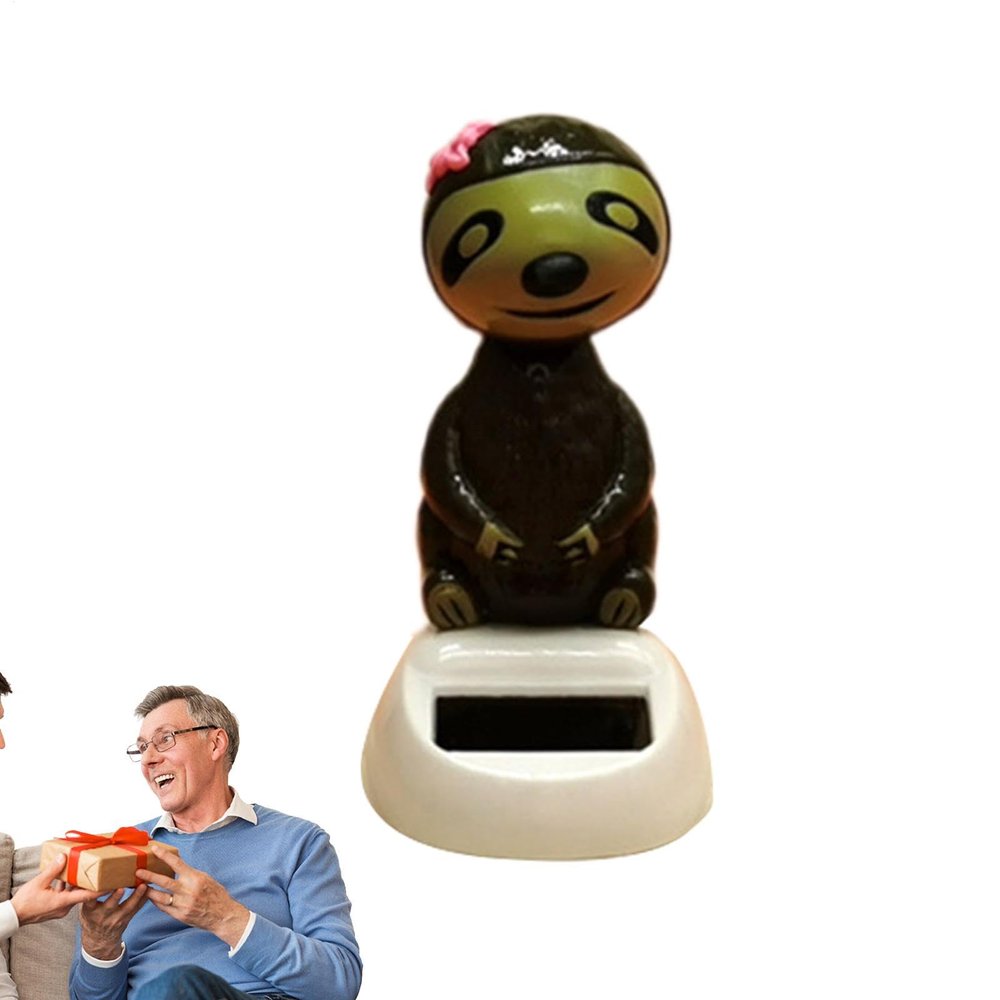 Solar Energy Car Car Ornaments - Car Dashboard Bobble Dancer, Solar Powered Bobblehead | Sloth Dancing Dashboard Toy Solar Car Bobblehead, Solar Sloth Toy Dashboard Sloth Bobblehead for Car, Table