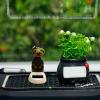 Solar Energy Car Car Ornaments - Car Dashboard Bobble Dancer, Solar Powered Bobblehead | Sloth Dancing Dashboard Toy Solar Car Bobblehead, Solar Sloth Toy Dashboard Sloth Bobblehead for Car, Table view 2