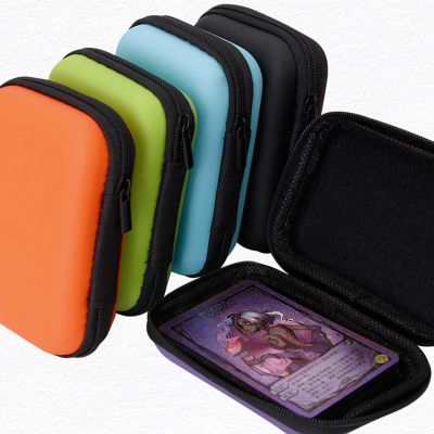 1pcs Playing Card Deck Case -playing Card Holder- Card Box Trading Card Case Empty Storage Box For Cards, Carry Case Card Zippered Small Bag Travel Organizer For Cards Carrying Case, Random Color