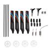 EVTSCAN XK K127 RC Helicopter Replacement Kit, 7 Piece Set, Alloy and Plastic Parts, Tail Rotor, Blades, Motors for Easy Maintenance and Repair view 1