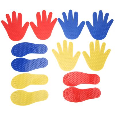 Hands and Feet Play Mat for Kids and Adults PVC Coordination Game Mat with 3 Pairs of Hands and Feet Design Indoor Activity Toy for Ages Year and Up