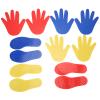 Hands and Feet Play Mat for Kids and Adults PVC Coordination Game Mat with 3 Pairs of Hands and Feet Design Indoor Activity Toy for Ages Year and Up view 1