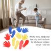 Hands and Feet Play Mat for Kids and Adults PVC Coordination Game Mat with 3 Pairs of Hands and Feet Design Indoor Activity Toy for Ages Year and Up view 3