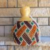 Large Xequer netted gourd rattle, Rhythm Instrument, Latin Percussion, Gift for Husband, Beaded Sekere instrument view 3
