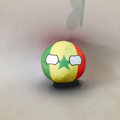 QXXKJDF 7.9-inch Polish Country Ball Plush Country Ball, Flags of Canada, NATO, Iceland, Poland, Jamaica, Plush Toy Country Balls, Interior Decoration, (Senegal,7.8in)