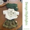 10inch Teddybear Clothes,Collegiate Style Doll Clothing for bumbly Bear and Bartholomew,Clothes only Without Doll (3pc Includes 1 Doll Shirt 1 Doll Pants 1 Doll Scarf) (S) view 4