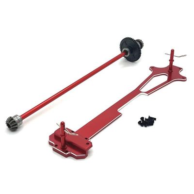 Metal Upgrade Second Floor Medium Transmission for WLtoys 1/12 124016-17-18-19 RIaarIo RC Car Parts(Red)