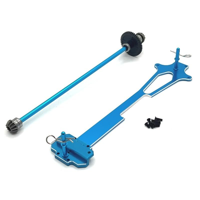 Metal Upgrade Second Floor Medium Transmission for WLtoys 1/12 124016-17-18-19 RIaarIo RC Car Parts(Sky Blue)