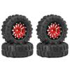 4pcs 65mm 1.3" Metal Beadlock Wheel Tire Set for 1/18 1/24 RC Crawler Car TRX4M SCX24 AX24 FCX24 Upgrade Parts(B) view 1