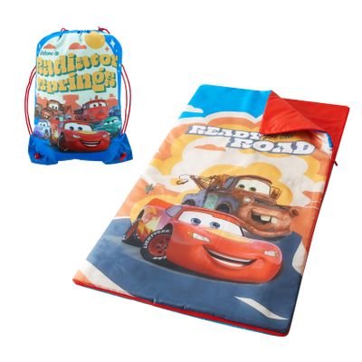 Disney Cars Sling Bag Slumber Set. Portable Kids Sleeping Bag with Carry Bag, Ages 3+, Perfect for Travel, Sleepovers & Nap Time