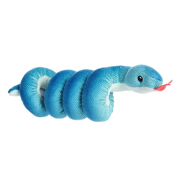 Aurora Playful Snake Wrist Wranglers Blue Pit Viper Stuffed Animal - Vibrant Colors for an Eye-Catching Design - Perfect for Kids, Adults, and Any Reptile Enthusiasts