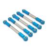 5Pcs Metal Steering Link Rod Servo Rod EA1018 EA1019 for JLB Racing Cheetah 11101 21101 J3 Speed RC Car Upgrade Parts(Blue) view 1