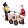 Lionel Lenny and Santa Bronze O Gauge Model Train Windup Handcar view 1