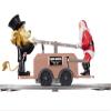 Lionel Lenny and Santa Bronze O Gauge Model Train Windup Handcar view 3