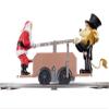 Lionel Lenny and Santa Bronze O Gauge Model Train Windup Handcar view 4
