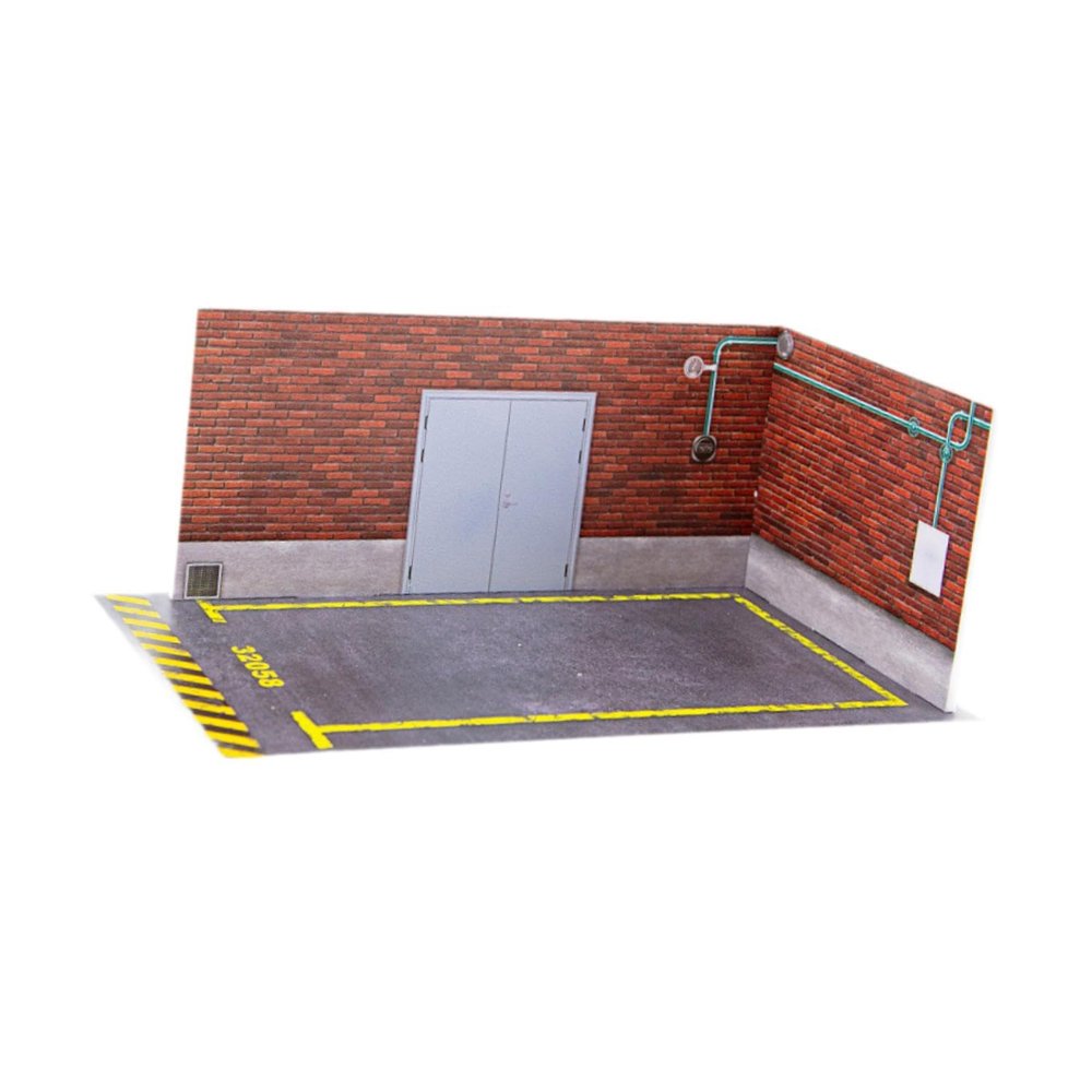 Menolana 1/32 Model Car Parking Lot Display Scene Collection Decorative Sturdy Diorama Car Garage Model for Toy Cars Gifts Collectors