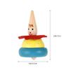 Garneck Pack of 2 Wooden Spinning Tops for 1 Year and Above - Colourful Clown Humming Spinning Top as Educational for Nursery and Home view 3