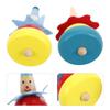 Garneck Pack of 2 Wooden Spinning Tops for 1 Year and Above - Colourful Clown Humming Spinning Top as Educational for Nursery and Home view 4