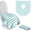 20 Extra Large Toilet Seat Covers Disposable for Kids & Adults-Toilet Covers Disposable for Travel-Toddler Toilet Seat Cover Liners for Potty Training-Individually Wrapped-Waterproof (Green) view 1