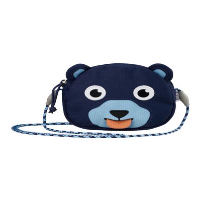 Affenzahn Bum Bag for Children in Nursery, Bear - Dark Blue, 12 x 10 x 3 cm, Children's wallet