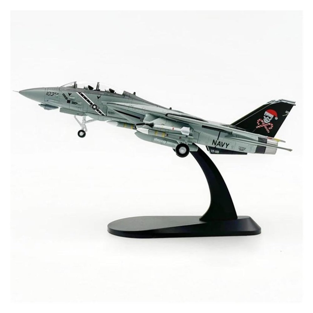 Scale Aircraft 1/100 for USAF F-14B F14B F14 VF-103 Wings Change Able Aircraft Diecast Alloy Model Military Airplane Model Suitable for Display