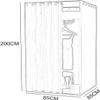 Mobile & Portable with Curtain Kit Clothing Store Fitting Room Temporary Privacy Screen Partition for Clothing Store Dormitory Mobile Track Individual Changing Room Brown(85x85x200cm) view 2