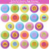 24 Pack Prefilled Easter Eggs With Toys, Stamps with Easter Tattoos Easter Basket Egg Hunt Stuffers, Pre Filled Easter Eggs Fillers Self Inking Stamp for Kids Gifts Party Favors, Goodie Bag Stuffer view 2