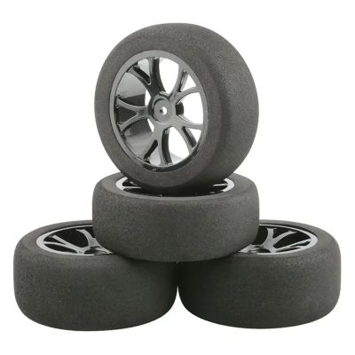for Wltoys 144001 124017 124016 144010 Rc Car On Road Foam Tires 85mm Sponge Tire Upgrade Accessories Parts(Black)