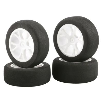 for Wltoys 144001 124017 124016 144010 Rc Car On Road Foam Tires 85mm Sponge Tire Upgrade Accessories Parts(White)