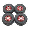 DUHWQ Compatible Metal Upgraded Wheels and Tires Compatible with 1/12 MN82 LC79 MN78 RC Car Parts(RED) view 2