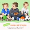 VangeBow 3 Pack Soft Sports Balls for Toddlers 1-3, Inflatable Plush Baby Balls Set for Kids 3-5, 5 Inch Soccer Ball & Basketball, 6.5 Inch Football, Mini Toddler Ball Toys for Boy Girl First Gifts view 3