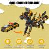 Aimery Collision Transforming Dinosaur Car Toy, 2 Magnetic Cars Convert into Dinosaur Toys,Dino Robot Toy, Boys Toys,Kids Toys, Party Birthday for Kids (Golden) view 2