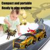 Aimery Collision Transforming Dinosaur Car Toy, 2 Magnetic Cars Convert into Dinosaur Toys,Dino Robot Toy, Boys Toys,Kids Toys, Party Birthday for Kids (Golden) view 3