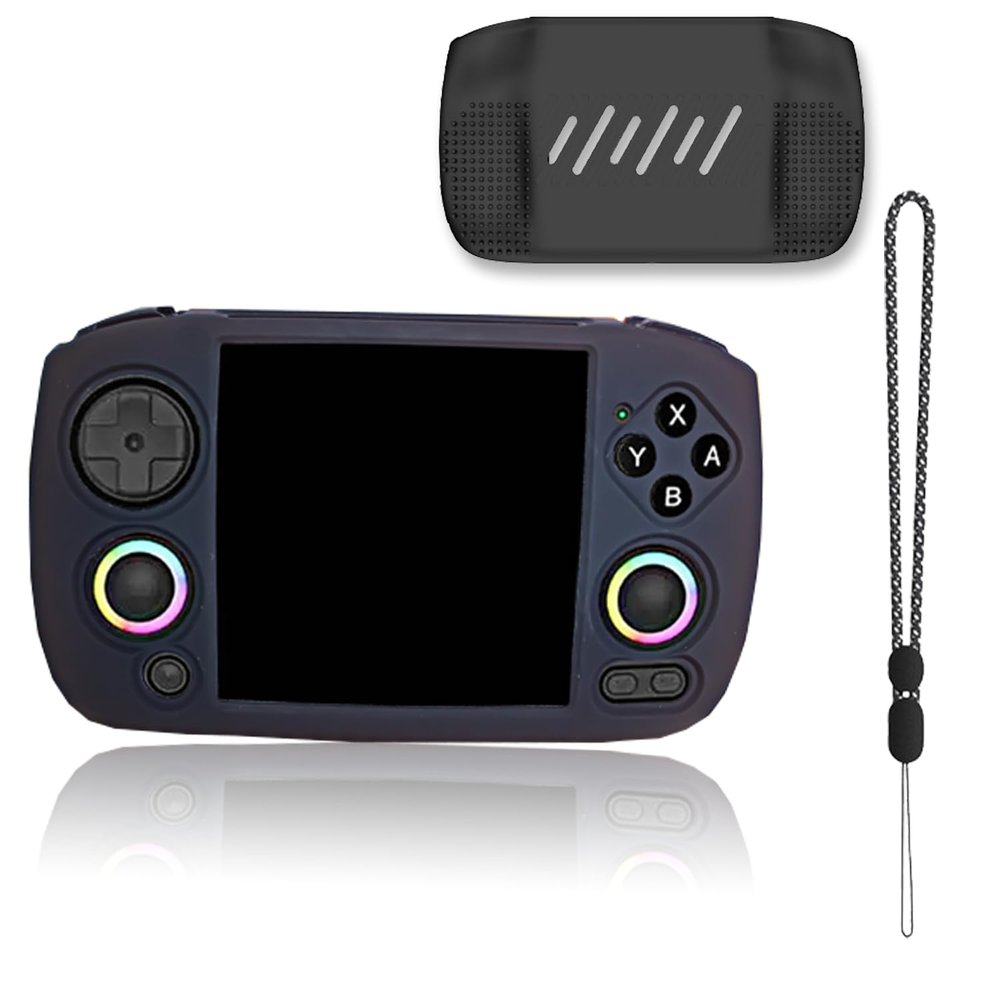 Case for ANBERNIC RG CubeXX,NOUKAJU Silicone Protective Cover,Drop-Proof,Scratch-Proof,Shock-Proof,Dust-Proof,Protective Case for RG CubeXX Retro Handheld Game Console(Black)