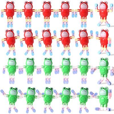 24 Pcs Transformable Fidget Spinners Frog Toys for Kids and Adults Stress Relief Sensory Toys for Boys and Girls Fingertip Gyros for ADHD Autism for Kids Gifts