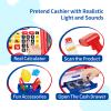 FS Toy Cash Register for Kids with Scanner, Play Money, Credit Card, Shopping Basket, Pretend Play Toys for Toddler 3-5-7 Years Old Boys and Girls Preschool Learning Activities, 57 Pieces Play Set view 2