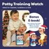 Potty Training Watch for Kids V4  A Water Resistant Toilet Reminder Device for Boys & Girls to Train Your Toddler with Fun/Musical & Vibration Interval Reminder with Potty Training eBook (Cobalt) view 2