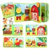 Kyteazr Busy Book for Toddlers 1-3, 25 in 1 Farm Busy Board Montessori Toys for Travel, Birthday Gifts for Boys and Girls, Learning Activity Book for Fine Motor Skills view 1