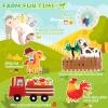 Kyteazr Busy Book for Toddlers 1-3, 25 in 1 Farm Busy Board Montessori Toys for Travel, Birthday Gifts for Boys and Girls, Learning Activity Book for Fine Motor Skills view 3
