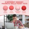 Silicone Magnetic Fidget Balls Toys, 8Pcs Attraction Textures Sensory Fidget Ball with Silicone Shell for for Adults,Silent Desk Magnetic Stress Balls Fidget Toys, Stocking Stuffers for Teens Gifts view 3