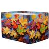 HSYOYO Autumn Maple Leaves Storage Basket with Handles Collapsible Storage Bins Rectangular Toy Storage Organizer Box Fabric Shelf Baskets for Nursery Bedroom Bathroom 1PC view 2