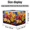HSYOYO Autumn Maple Leaves Storage Basket with Handles Collapsible Storage Bins Rectangular Toy Storage Organizer Box Fabric Shelf Baskets for Nursery Bedroom Bathroom 1PC view 4