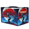 HSYOYO Japanese Red Tree Moon Storage Basket with Handles Collapsible Storage Bins Rectangular Toy Storage Organizer Box Fabric Shelf Baskets for Nursery Bedroom Bathroom 1PC view 2