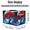 HSYOYO Japanese Red Tree Moon Storage Basket with Handles Collapsible Storage Bins Rectangular Toy Storage Organizer Box Fabric Shelf Baskets for Nursery Bedroom Bathroom 1PC view 4