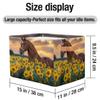 HSYOYO Beautiful Horse Sunflowers Storage Basket with Handles Collapsible Storage Bins Rectangular Toy Storage Organizer Box Fabric Shelf Baskets for Nursery Bedroom Bathroom 1PC view 4