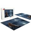 1000 Piece Adult Jigsaw Puzzle - Lonely Kitten - Full Moon Unique Cutting Pieces - Great for Relaxation and Positive Thinking Activities view 3