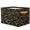 HSYOYO Dark Leaves Branch Storage Basket with Handles Collapsible Storage Bins Rectangular Toy Storage Organizer Box Fabric Shelf Baskets for Nursery Bedroom Bathroom 1PC view 2