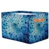 HSYOYO Blue Spider Web Storage Basket with Handles Collapsible Storage Bins Rectangular Toy Storage Organizer Box Fabric Shelf Baskets for Nursery Bedroom Bathroom 1PC view 2