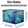 HSYOYO Blue Spider Web Storage Basket with Handles Collapsible Storage Bins Rectangular Toy Storage Organizer Box Fabric Shelf Baskets for Nursery Bedroom Bathroom 1PC view 4