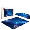 1000 Piece Adult Jigsaw Puzzle, Blue Coastline, Glowing Sea Puzzle, Challenging Activities for Adults, Unique Gifts view 3